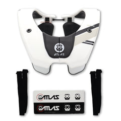 Atlas Air Lite Anti-Compression Sport Neck Brace (Adult - Large) for Use In: Powersports, Offroad Racing, Motocross, Mountain Biking, BMX, Snowmobiling, Snowboarding (White)