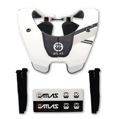 Atlas Prodigy Anti-Compression Sport Neck Brace (Youth) for Use In: Powersports, Offroad Racing, Motocross, Mountain Biking, BMX, Snowmobiling, Snowboarding (White)