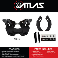 ATLAS VISION COLLAR BLACK LG/XL