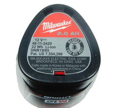Milwaukee 48-11-2420 12V volt MAX Lithium Ion Battery Pack 2 Ah Single Pack
