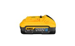 DEWALT Powerstack 20V MAX Battery, Rechargeable, 5Ah, Lithium Ion, 2-Pack (DCBP520-2)
