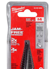 Milwaukee 48-89-9204 No. 4 Step 3/16" to 7/8" Shank Black Oxide Step Drill Bit