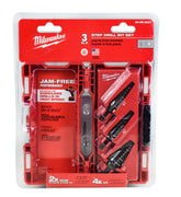 Milwaukee 48-89-9221 Jam-Free Dual Flute 3-Piece Step Drill Bit Set