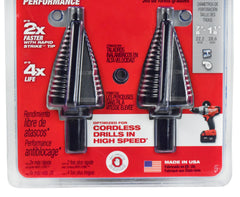 Milwaukee 48-89-9239 2 pc #9 step drill bit set, 7/8" - 1 1/8"