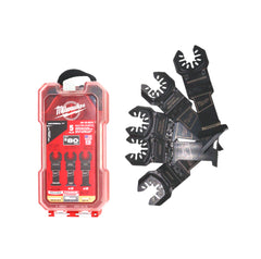 Milwaukee Multi-Tool Oscillating Blade Kit, 5-Piece – Universal Fit OPEN-LOK Blades for Cutting Wood, Metal, Drywall & PVC – High-Carbon Steel Oscillating Saw Blades for Multi-Tool Accessories