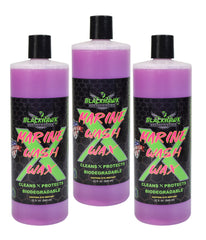 BLACKHAWK PERFORMANCE Boat Wash X Wax - Gently Removes All Dirt & Grime - Non-Yellowing Wax Leaves Shiny Finish While Protecting All Paints & Clear Coats - Marine Safe - Made in USA (32oz, 3pk)