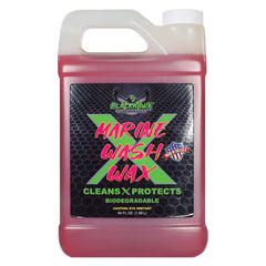BLACKHAWK PERFORMANCE Boat Wash X Wax - Gently Removes All Dirt & Grime - Non-Yellowing Wax Leaves Shiny Finish While Protecting All Paints & Clear Coats - Marine Safe - Made in USA (64oz, 1pk)