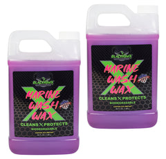 BLACKHAWK PERFORMANCE Boat Wash X Wax - Gently Removes All Dirt & Grime - Non-Yellowing Wax Leaves Shiny Finish While Protecting All Paints & Clear Coats - Marine Safe - Made in USA (64oz, 2pk)