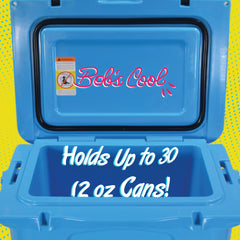 BOB THE COOLER CO 25QT "The Wingman" Leak-Proof Hard Cooler with Heavy Duty Handle & Built In Lid Latching Bottle Openers - Fits 35 12oz Cans for the Beach, Camping, Tailgating, Sports, & More