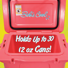 BOB THE COOLER CO 25QT "The Wingman" Leak-Proof Hard Cooler with Heavy Duty Handle & Built In Lid Latching Bottle Openers - Fits 35 12oz Cans for the Beach, Camping, Tailgating, Sports, & More