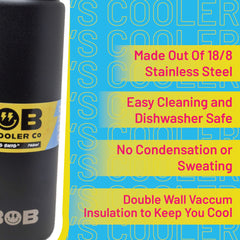BOB THE COOLER CO - 26oz "The Big Swig" Double Wall Vacuum Insulated Water Bottle with Spout Lid, Made of Stainless Steel, Leak Proof, Great for Sports, Travel, & More