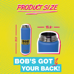 BOB THE COOLER CO - 26oz "The Big Swig" Double Wall Vacuum Insulated Water Bottle with Spout Lid, Made of Stainless Steel, Leak Proof, Great for Sports, Travel, & More