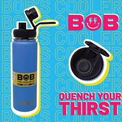 BOB THE COOLER CO - 26oz "The Big Swig" Double Wall Vacuum Insulated Water Bottle with Spout Lid, Made of Stainless Steel, Leak Proof, Great for Sports, Travel, & More