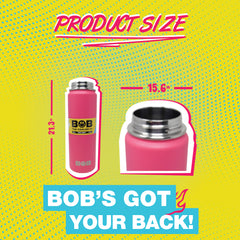 BOB THE COOLER CO - 26oz "The Big Swig" Double Wall Vacuum Insulated Water Bottle with Spout Lid, Made of Stainless Steel, Leak Proof, Great for Sports, Travel, & More