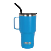 BOB THE COOLER CO - 30oz "The Big Sipper" Heavy Duty Double Wall Vacuum Insulated Tumbler with Straw and Handle, Made of Stainless Steel, Great for Travel, Beach, & More