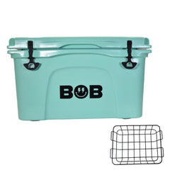 BOB THE COOLER CO 50QT "The El Amigo" Leak-Proof Hard Cooler with Heavy Duty Handle & Built In Lid Latching Bottle Openers - Fits 60 12oz Cans for the Beach, Camping, Tailgating, Sports, & More