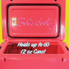 BOB THE COOLER CO 50QT "The El Amigo" Leak-Proof Hard Cooler with Heavy Duty Handle & Built In Lid Latching Bottle Openers - Fits 60 12oz Cans for the Beach, Camping, Tailgating, Sports, & More