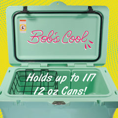 BOB THE COOLER CO 75QT "The BFF" Leak-Proof Hard Cooler with Heavy Duty Handle & Built In Lid Latching Bottle Openers - Fits 117 12oz Cans for the Beach, Camping, Tailgating, Sports, & More