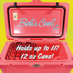 BOB THE COOLER CO 75QT "The BFF" Leak-Proof Hard Cooler with Heavy Duty Handle & Built In Lid Latching Bottle Openers - Fits 117 12oz Cans for the Beach, Camping, Tailgating, Sports, & More