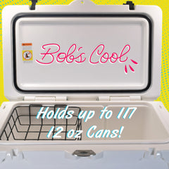 BOB THE COOLER CO 75QT "The BFF" Leak-Proof Hard Cooler with Heavy Duty Handle & Built In Lid Latching Bottle Openers - Fits 117 12oz Cans for the Beach, Camping, Tailgating, Sports, & More