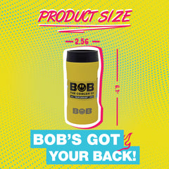 BOB THE COOLER CO - 12oz "Bob's Chillin" Double Wall Vacuum Insulated Slim Can Cooler, Stainless Steel Can Cooler for Camping Beverages, Drink, Beer, Beach & More