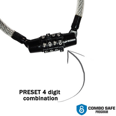 Kryptonite 4' Keeper 712 Combo Cable Silver 004929 Four Foot Cable Length