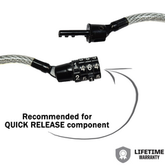 Kryptonite 4' Keeper 712 Combo Cable Silver 004929 Four Foot Cable Length