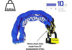 New York FAHGETTABOUDIT Chain 1415 (14mm x 150cm) with NY Disc 15mm Shackle (Blue)