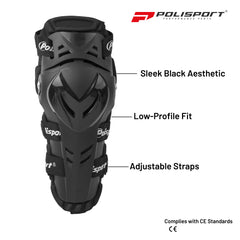Polisport Knee Protection Devil for Off-Road - Adjustable Ergonomic Guard, Adult