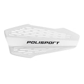 Polisport MX Force Handguard with Universal Mounting System, Highly Ventilated, Lightweight Design, Adjustable Positions, Full Wrap-Around Conversion (White)