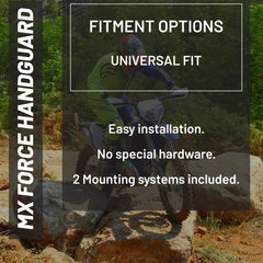 Polisport MX Force Handguard with Universal Mounting System, Highly Ventilated, Lightweight Design, Adjustable Positions, Full Wrap-Around Conversion (White)