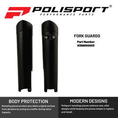 Polisport Fork Guards for Various KTM Models (Black)
