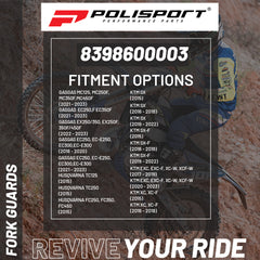 Polisport Fork Guards for Various KTM Models (Black)