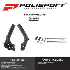 Polisport Frame Protector for Husqvarna & KTM (Various Models 2016-2019) - Black