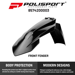 Polisport Motocross (MX) Front Fender for KTM SX/SX-F/XC-F SX 250 XC 125 XC 250/300 XC-W EXC/EXC-F/XC/XCF-W (2016-23) Dirt Bike