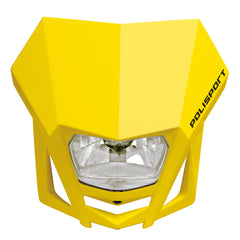 Polisport LMX Halogen Headlight for Motorcycles - Superior Night Riding Companion with Bright Halogen Lamp (Yellow)