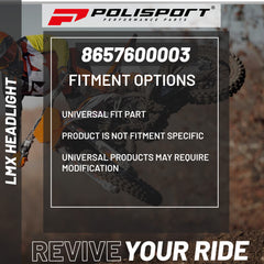 Polisport LMX Halogen Headlight for Motorcycles - Superior Night Riding Companion with Bright Halogen Lamp (Yellow)