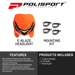 Polisport E-Blaze LED Motorcycle Headlight