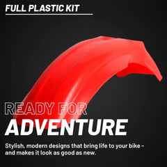 Polisport Motocross (MX) Replica Plastic Kit for Honda CR 85R (2003-07) Dirt Bike – OEM Quality, Durable, Flexible & Perfect Fit – Red/White