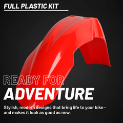 Polisport Standard Plastic Kit for Honda CRF450R (2002-2003) OEM Quality Kit with Superior Fit, Flexibility, and Durability (Red)