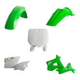 Polisport Motocross (MX) Replica Plastic Kit for Kawasaki KX 125/250 (1996-98) Dirt Bike – OEM Quality, Durable, Flexible & Perfect Fit – Green/White