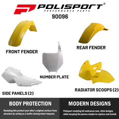 Polisport Motocross (MX) Replica Plastic Kit for Suzuki RMZ 250 (2004-06) Dirt Bike