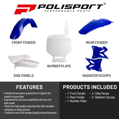 Polisport Motocross (MX) Replica Plastic Kit for Yamaha YZ 85 (2002-14) Dirt Bike