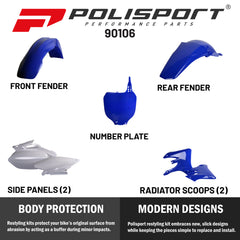 Polisport Motocross (MX) Replica Plastic Kit for Yamaha YZF 250/450 (2003-2005) Dirt Bike