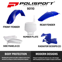 Polisport Motocross (MX) Replica Plastic Kit for Yamaha YZ 125/250 (1996-99) Dirt Bike