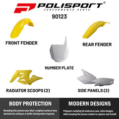 Polisport Motocross (MX) Replica Plastic Kit for Suzuki RMZ 250 (2007-09) Dirt Bike