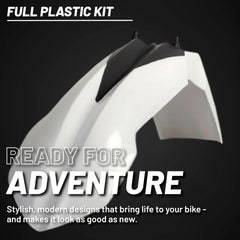 Polisport Motocross (MX) Replica Plastic Kit for KTM XC/XC-F (2008-10) Dirt Bike – OEM Quality, Durable, Flexible & Perfect Fit – White/Black