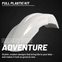 Polisport Motocross (MX) Replica Plastic Kit for Honda CRF 150R (2007-23) Dirt Bike – OEM Quality, Durable, Flexible & Perfect Fit – White