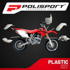 Polisport Motocross (MX) Replica Plastic Kit for Honda CRF 150R (2007-23) Dirt Bike – OEM Quality, Durable, Flexible & Perfect Fit – White