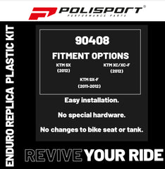 Polisport Motocross (MX) Replica Plastic Enduro Kit for KTM SX (2012) Dirt Bike